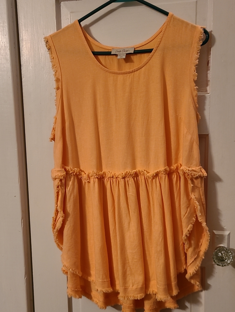 Charlie Paige Sleeveless Tunic in Peach